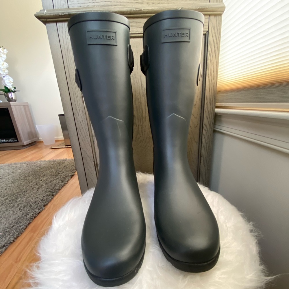 Hunter Rain Boot - Matte Black on Black